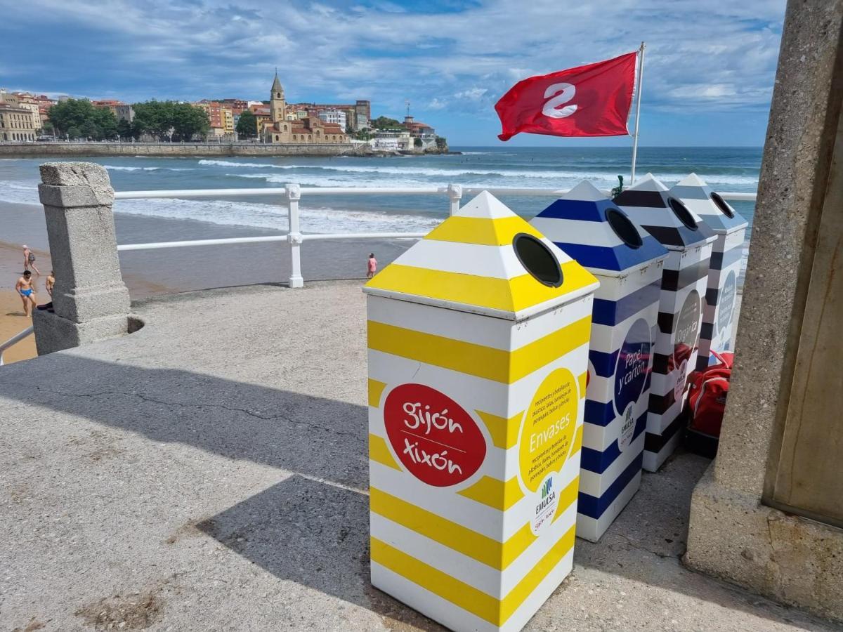 Bonito Piso En Gijon Centro Playa Apartment Bagian luar foto